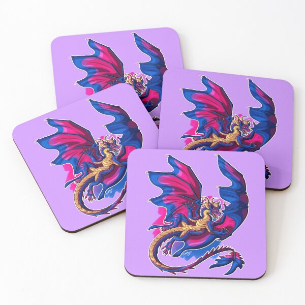 Item preview, Bi Pride Dragon designed and sold by Kimberly Holbrook Arts.