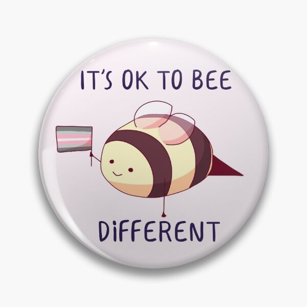 Item preview, It's Ok To Be Different, Demigirl Pride Bee Pun  designed and sold by ForTheFrogWar.