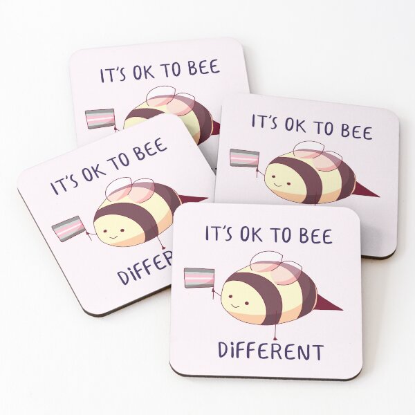 Item preview, It's Ok To Be Different, Demigirl Pride Bee Pun  designed and sold by ForTheFrogWar.