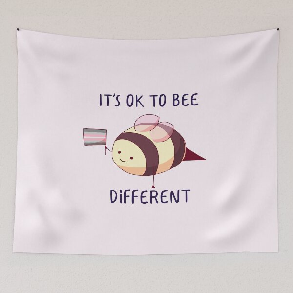 Item preview, It's Ok To Be Different, Demigirl Pride Bee Pun  designed and sold by ForTheFrogWar.