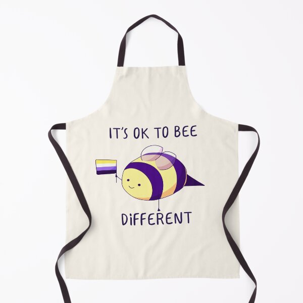 Item preview, It's Ok To Be Different, Nonbinary Pride Bee Pun designed and sold by ForTheFrogWar.