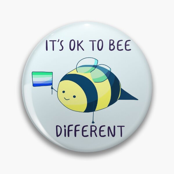 Item preview, It's Ok To Be Different, Gay Pride Bee Pun  designed and sold by ForTheFrogWar.