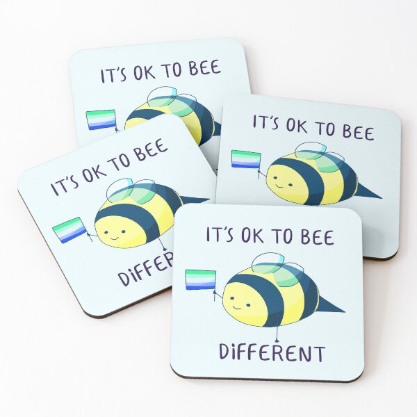 Item preview, It's Ok To Be Different, Gay Pride Bee Pun  designed and sold by ForTheFrogWar.