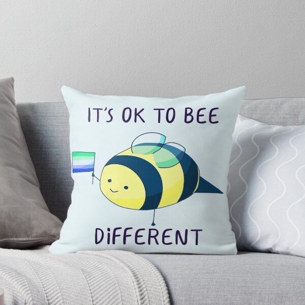 Item preview, It's Ok To Be Different, Gay Pride Bee Pun  designed and sold by ForTheFrogWar.