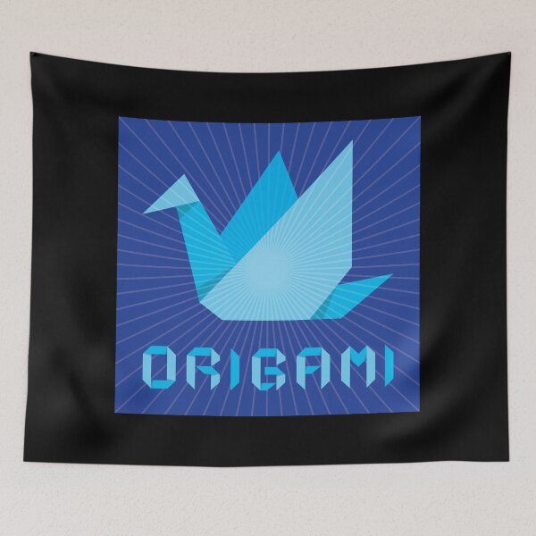 Item preview, Origami Crane Bird Blue designed and sold by STUDIO-72.