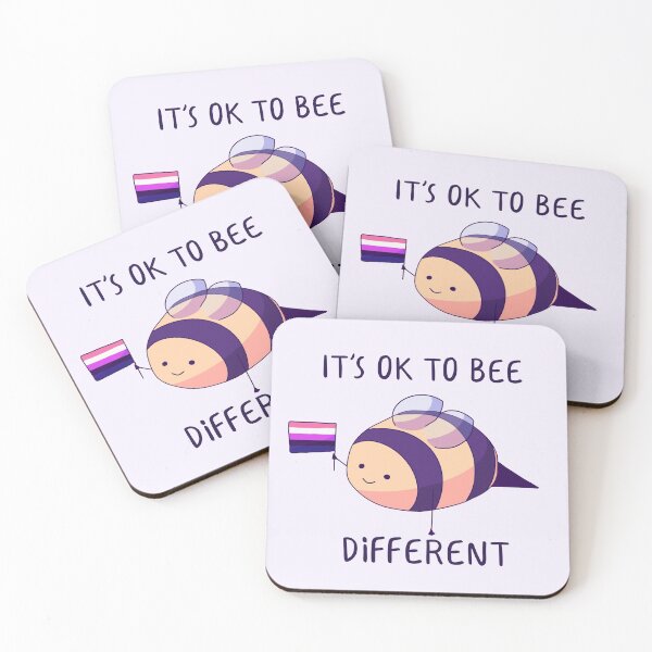 Item preview, It's Ok To Be Different, Genderfluid Pride Bee Pun  designed and sold by ForTheFrogWar.