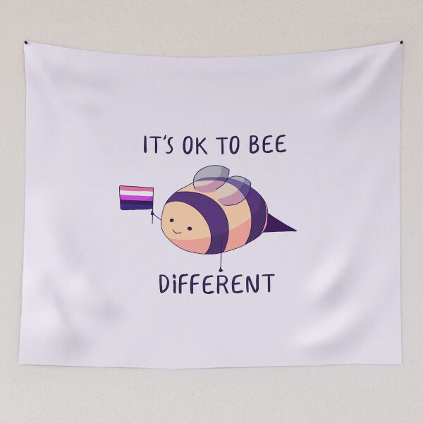 Item preview, It's Ok To Be Different, Genderfluid Pride Bee Pun  designed and sold by ForTheFrogWar.
