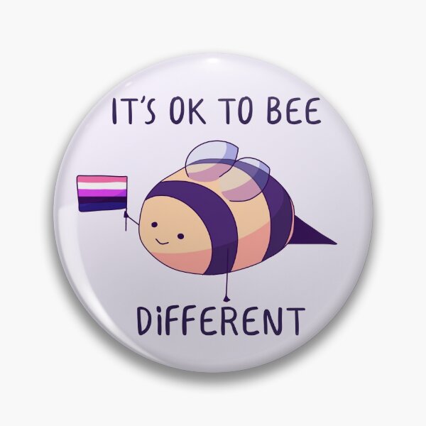 Item preview, It's Ok To Be Different, Genderfluid Pride Bee Pun  designed and sold by ForTheFrogWar.