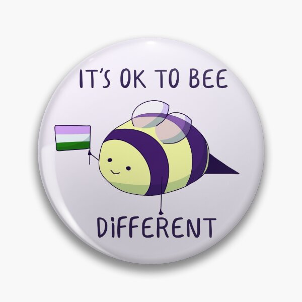 Item preview, It's Ok To Be Different, Genderfluid Pride Bee Pun  designed and sold by ForTheFrogWar.