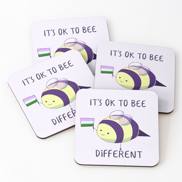 Item preview, It's Ok To Be Different, Genderfluid Pride Bee Pun  designed and sold by ForTheFrogWar.
