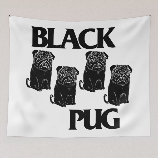 Item preview, Black Pug Flag // Punk Rock Dog Grumble Design designed and sold by acquiesce13.