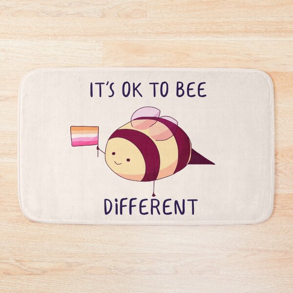 Item preview, It's Ok To Be Different, Lesbian Pride Bee Pun  designed and sold by ForTheFrogWar.