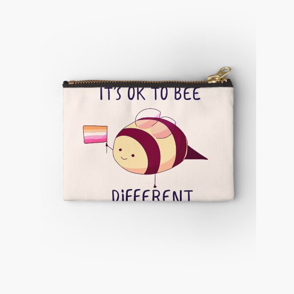 Item preview, It's Ok To Be Different, Lesbian Pride Bee Pun  designed and sold by ForTheFrogWar.