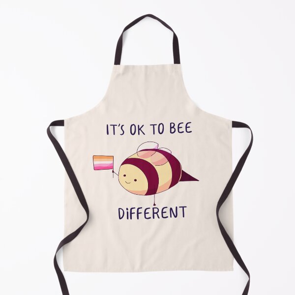 Item preview, It's Ok To Be Different, Lesbian Pride Bee Pun designed and sold by ForTheFrogWar.