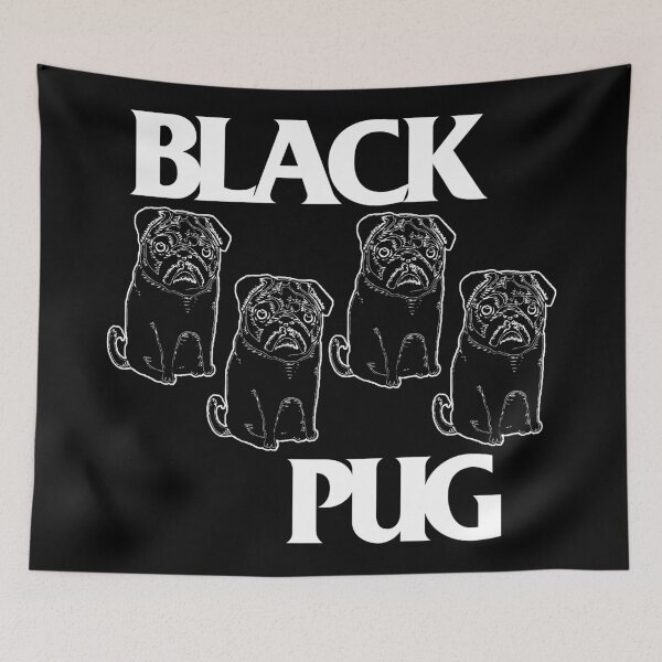 Item preview, Black Pug Flag // Punk Rock Dog Design designed and sold by acquiesce13.