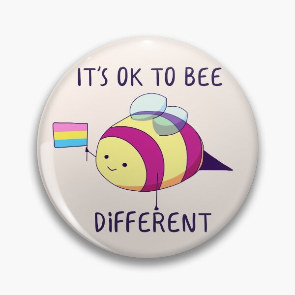 Item preview, It's Ok To Be Different, Pansexual Pride Bee Pun  designed and sold by ForTheFrogWar.
