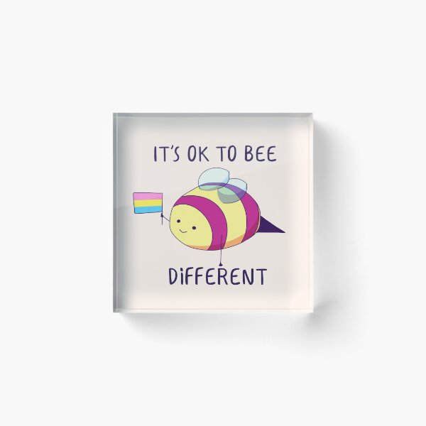 Item preview, It's Ok To Be Different, Pansexual Pride Bee Pun  designed and sold by ForTheFrogWar.