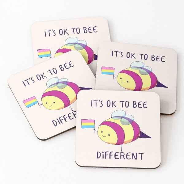 Item preview, It's Ok To Be Different, Pansexual Pride Bee Pun  designed and sold by ForTheFrogWar.