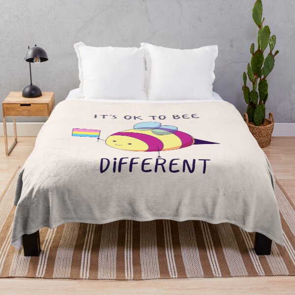Item preview, It's Ok To Be Different, Pansexual Pride Bee Pun  designed and sold by ForTheFrogWar.
