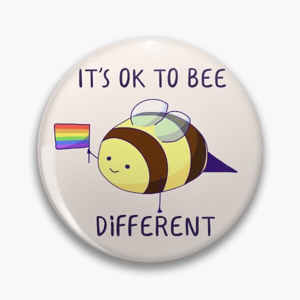 Item preview, It's Ok To Be Different, Gay Pride Bee Pun  designed and sold by ForTheFrogWar.