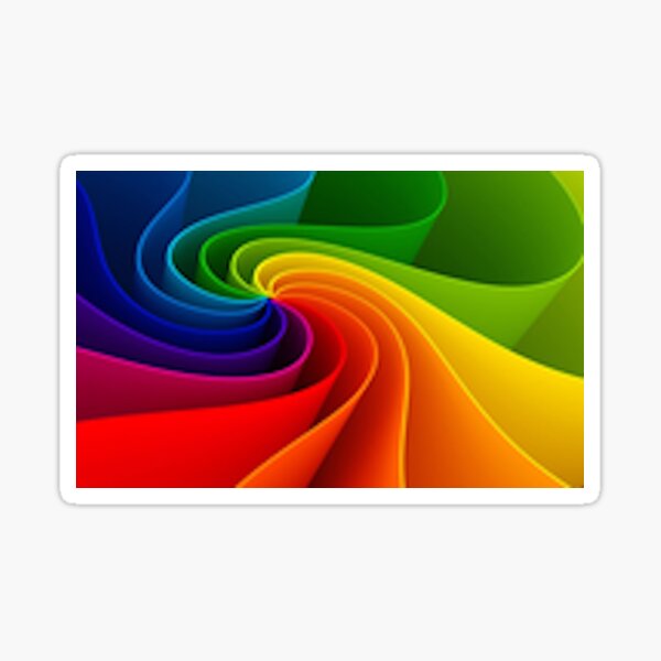 Vibrant coloured swirls, multi colored swirls Sticker