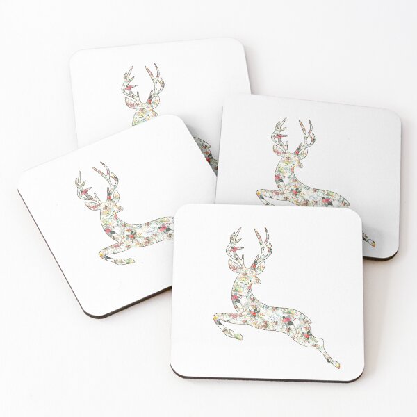 Item preview, Antler floral stag illustration flower designed and sold by vashumaso.