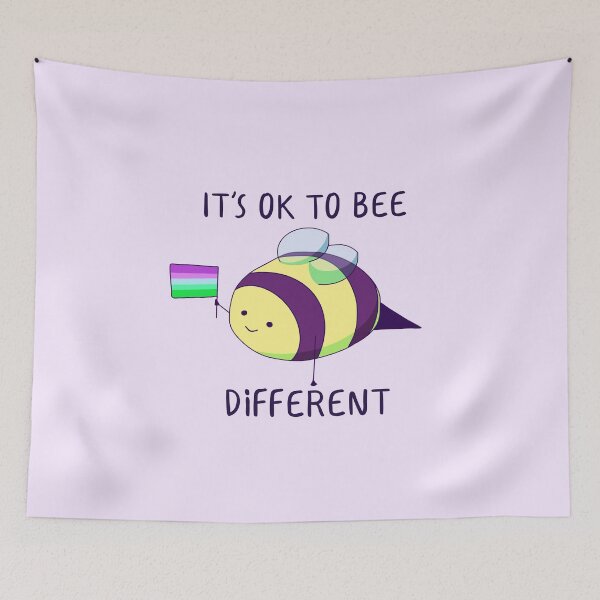 Item preview, It's Ok To Be Different, Toric Pride Bee Pun  designed and sold by ForTheFrogWar.