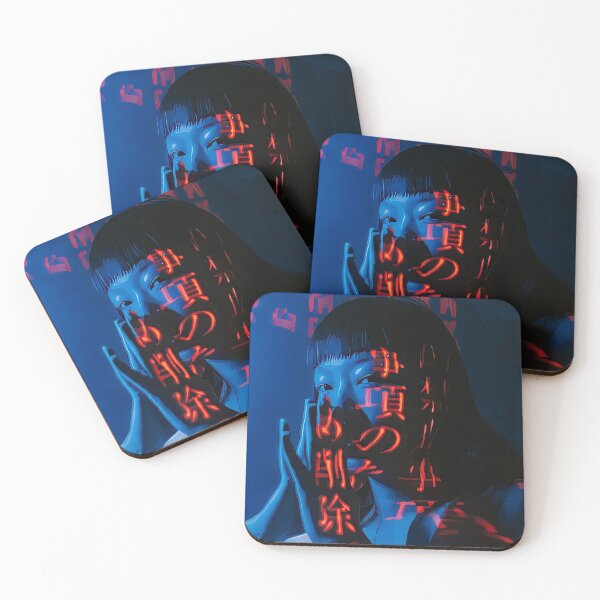 Item preview, Asian Girl With Neon Hieroglyphs designed and sold by KaremaJ.