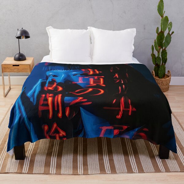 Item preview, Asian Girl With Neon Hieroglyphs designed and sold by KaremaJ.
