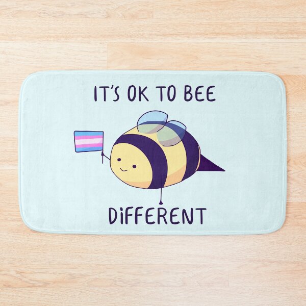 Item preview, It's Ok To Be Different, Trans Pride Bee Pun  designed and sold by ForTheFrogWar.