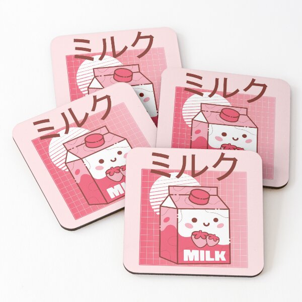 Item preview, Kawaii strawberry milk 90s retro japanese aesthetic milk designed and sold by TamGustam.