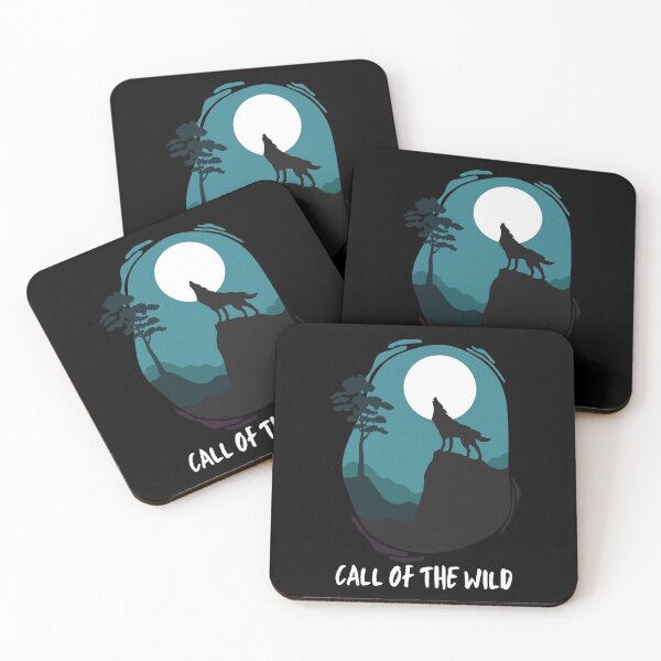 Item preview, Call of the wild. Wolf howling at the moon, handwritten text, capitals designed and sold by JellyBeenzz.