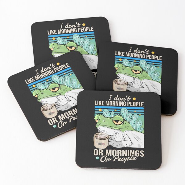 Item preview, I Hate Morning People And Mornings And People Coffee Frog Retro Vintage designed and sold by brunsch-print.