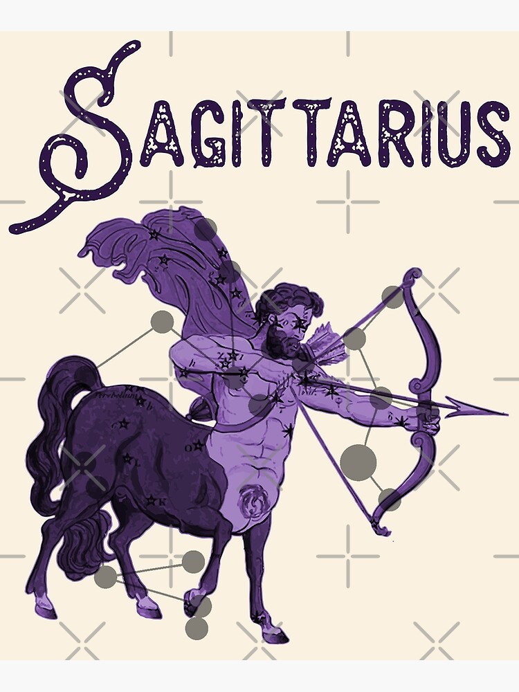 Sagittarius Zodiac Astrology Art Print Fire Star Sign 