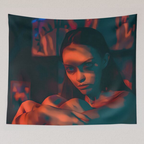 Item preview, Girl Sitting Under in Room designed and sold by KaremaJ.