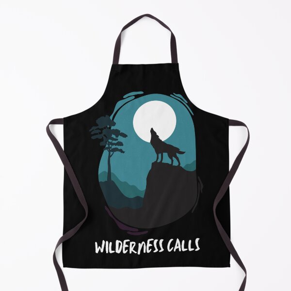 Item preview, Wilderness calls. Wolf howling at the moon, handwritten text, capitals designed and sold by JellyBeenzz.