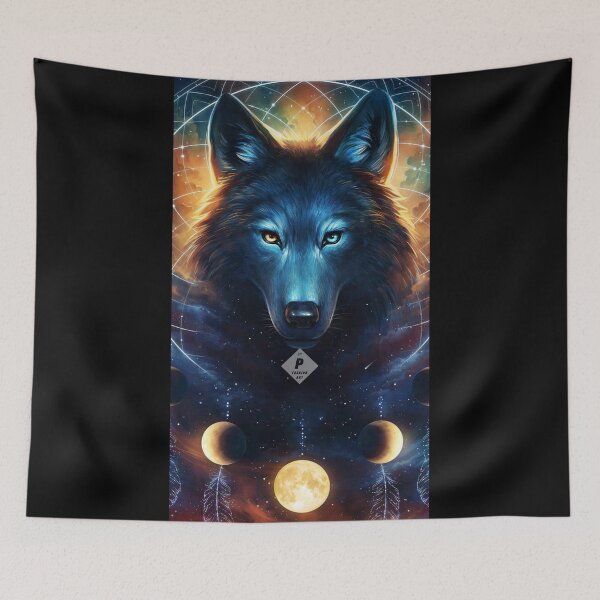 Item preview, "Wolve with moon"-by P FashionArt designed and sold by BK-Fishing.