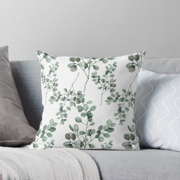 Item preview, Botanical eucalyptus on white designed and sold by theinkydeer.