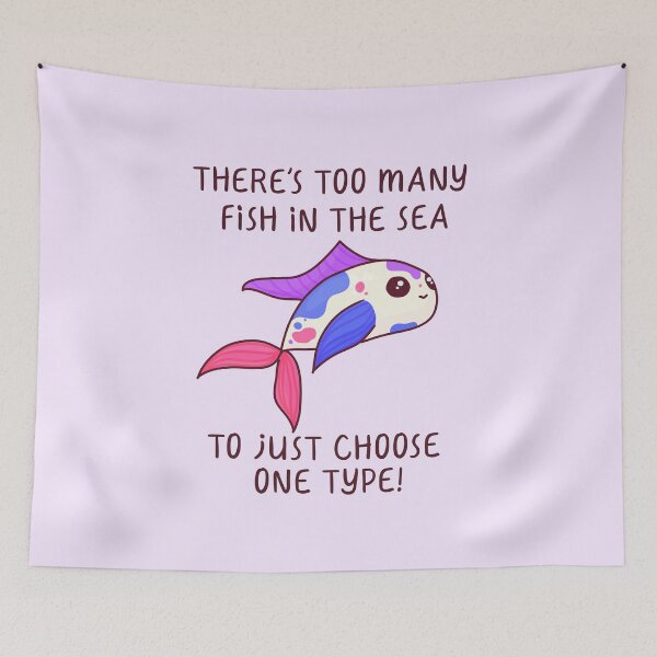 Item preview, Too Many Fish In The Sea! Bisexual pride designed and sold by ForTheFrogWar.