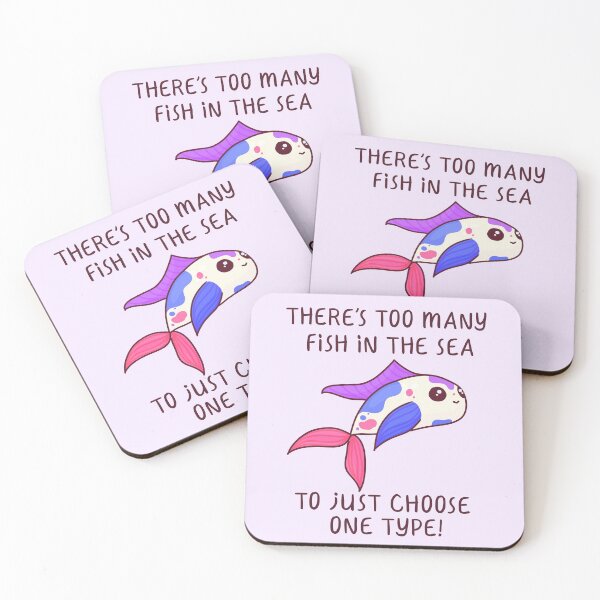 Item preview, Too Many Fish In The Sea! Bisexual pride designed and sold by ForTheFrogWar.