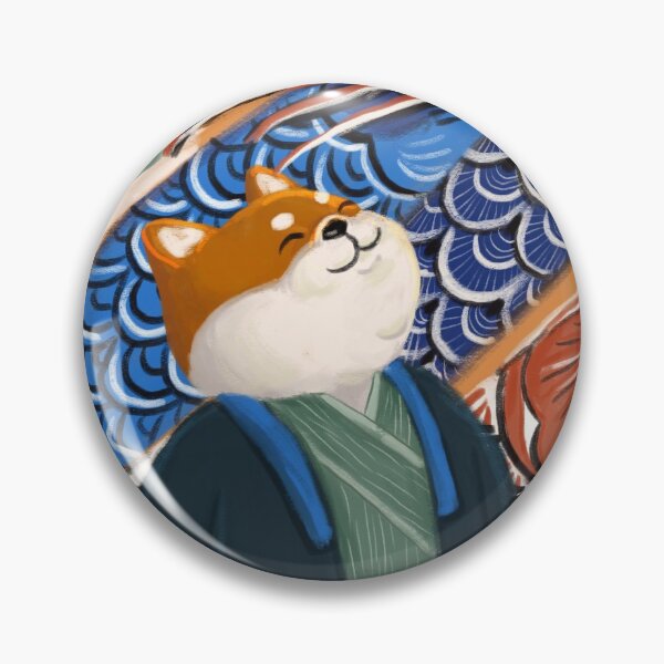 Item preview, Shiba inu with koinobori designed and sold by quynhdraws.