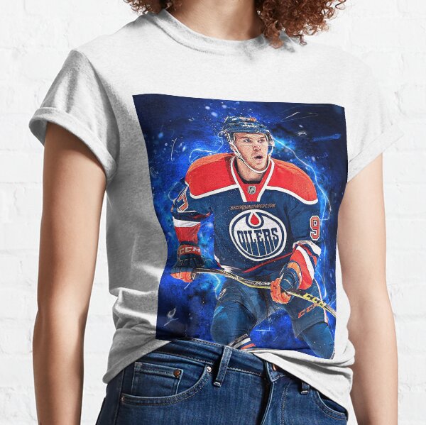 Connor Mcdavid Edmonton Oilers Abstract Art 12 T-Shirt by Joe