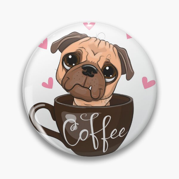 Item preview, Pug Dog Sitting in a Coffee Lovers Cup Mug designed and sold by WearWolfDesigns.