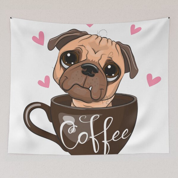 Item preview, Pug Dog Sitting in a Coffee Lovers Cup Mug designed and sold by WearWolfDesigns.
