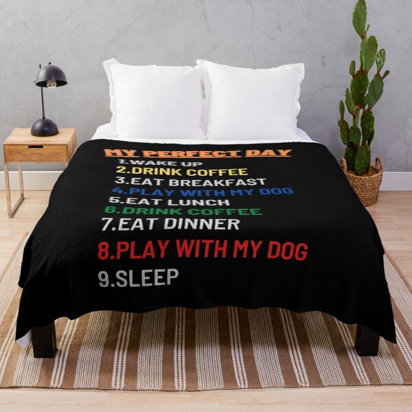 Item preview, My Perfect Day (Coffee is all that I need and my dog) designed and sold by KashifMohiuddin.