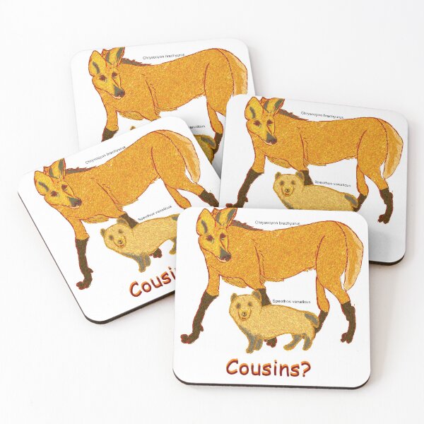 Item preview, Bush Dog and Maned Wolf Cousins? designed and sold by NatureDesigned.