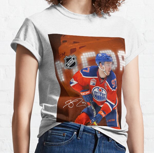 Connor McDavid Edmonton Oilers #97 Kids Orange Name & Number T Shirt