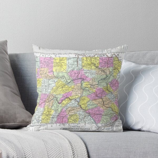 Item preview, Mapa vintage de Pensilvania (1850) designed and sold by BravuraMedia.