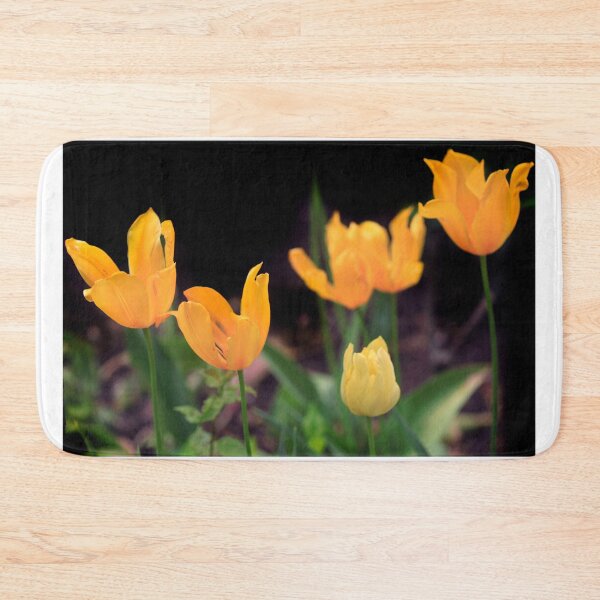 Item preview, Yellow tulips on black background designed and sold by olena2552.