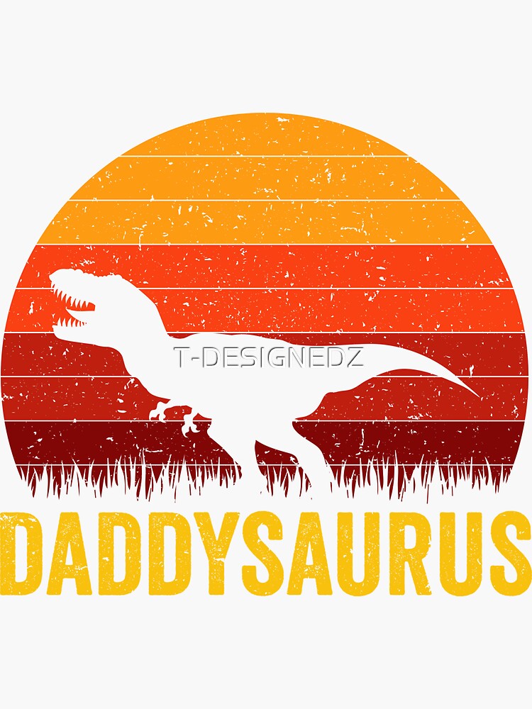 papasaurus shirt, daddysaurus shirt, t rex shirt, saurus shirt, dinosaur t  shirt, dad shirt | Sticker